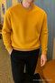 Men's Relax Fit Winter Mustard Yellow Sweater - 3