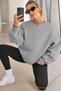 Women's Crew Neck Basic Oversize Sweatshirt Grimelanj