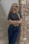 Women's Body-Fitting Smoked Crop T-Shirt - 2