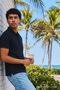 Men's Short Sleeve Black Loose Polo Collar T-Shirt - 4