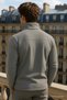 Men's Zippered Basic Gray Loose Fleece - 6