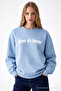 Women's Live İn Love Printed B.Mavi Sweatshirt