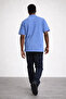 Men's Short Sleeve Loose A-Blue Polo Collar T-Shirt - 6