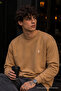 Knitted Winter Casual Caramel Men's Sweatshirt - 6