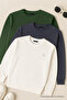 Men's Loose Crew Neck Wide 3-Piece Sweatshirt