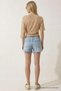 Women's Off-The-Shoulder Short Sleeve Beige Slim Fit T-Shirt - 5