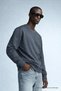 Men's Embroidered Shiny Smoked Sweatshirt - 2