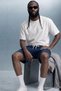 Men's Elastic Double Pocket Relax Navy Blue Shorts - 6