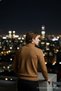 Men's High Neck Premium Brown Knit Sweater - 7