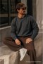 Smoked Loose Fit Comfortable Men's Sweatshirt - 4