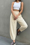 Women's Elastic Waist Ecru Shalwar Trousers - 3
