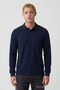 Men's Stylish Wide-Fit Knitted Navy Blue Sweater - 4