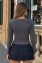 Women's Smoked Basic Fitted Blouse - 3
