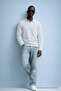 Men's Trend Casual White Knitwear Sweater - 3