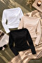 Women's Boat Neck Basic Slim Blouse 3-Piece Set