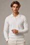 Men's Daily Comfort Acrylic White Sweater - 3