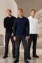 Men's Basic Loose 3-Piece Polo Collar Knit Sweater
