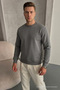 Men's Loose Textured Flare Smoked Sweatshirt - 2