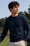 Navy Blue Embroidered Standard Men's Sweatshirt - 6