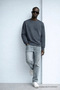 Men's Embroidered Shiny Smoked Sweatshirt - 3