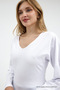 Women's V-Neck Long Sleeve Tight 3-Piece Blouse - 3