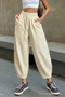 Women's Elastic Waist Ecru Shalwar Trousers