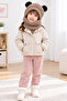 3-6 Years Old Cute Panda Ears Children's Hooded Plush Beanie Welsoft Windproof Neck Collar Beanie - 2