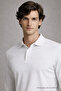 Men's Casual White Polo Neck Knit Sweater - 2