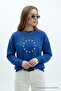 Women's Star Europe Printed Blue Sweatshirt - 2