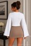 Women's Basic Wide Sleeve Crop Blouse 3-Piece - 3