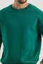 Men's Crew Neck Casual Green Sweatshirt - 6