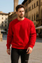 Unisex Winter Comfortable Long Red Loose Sweater