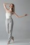 Women's Elastic Comfortable Gray Linen Pants - 5
