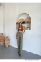 Women's Summer Loose-Fit Khaki Linen Trousers - 4