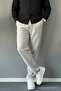 Men's Comfortable Summer Gray Loose Linen Trousers - 5