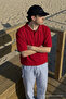 Men's Casual Comfortable Red Polo Collar T-Shirt - 2