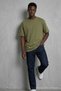 Men's Short Sleeve Summer Khaki Oversized T-Shirt - 3