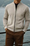 Men's Relax Cotton Gray Wide College Jacket - 2
