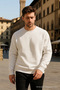 Unisex Winter Comfortable Long White Loose Sweater - 5