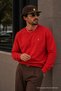 Red Loose Fit Comfortable Men's Sweatshirt - 5