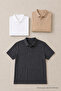 Men's Straight Fit 3-Piece Polo Collar T-Shirt