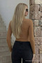 Women's Premium Casual Coffee Color Slim Blouse - 5