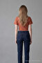 Women's Wide Short Sleeve Powder Crop T-Shirt - 5