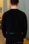 Herren Relax Fit Winter Schwarzer Basic-Pullover - 5