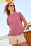 Women's Short Sleeve Cotton Powder T-Shirt