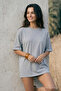Women's Short Sleeve Crew Neck M.Gray T-Shirt