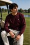 Burgundy Embroidered Standard Men's Sweatshirt - 3