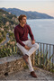 Men's Daily Comfort Acrylic Claret Red Sweater - 6