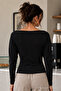 Women's Boat Neck Basic Slim Blouse 3-Piece - 7