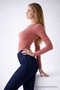 Women's Long Sleeve Crew Neck Pink Stylish Blouse - 2